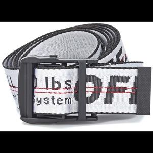 Off white industrial belt